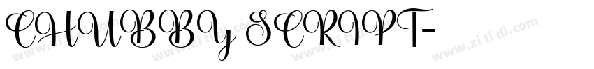 CHUBBY SCRIPT字体转换